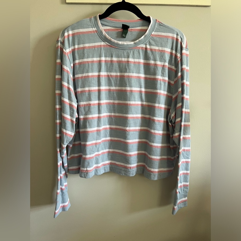 wild fable long sleeve striped shirt (slightly cropped)